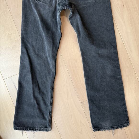 Vintage Levis 517 Jeans 30 Black Patchwork 80s Denim Made in USA Boot Cut 0260 - Picture 9 of 11